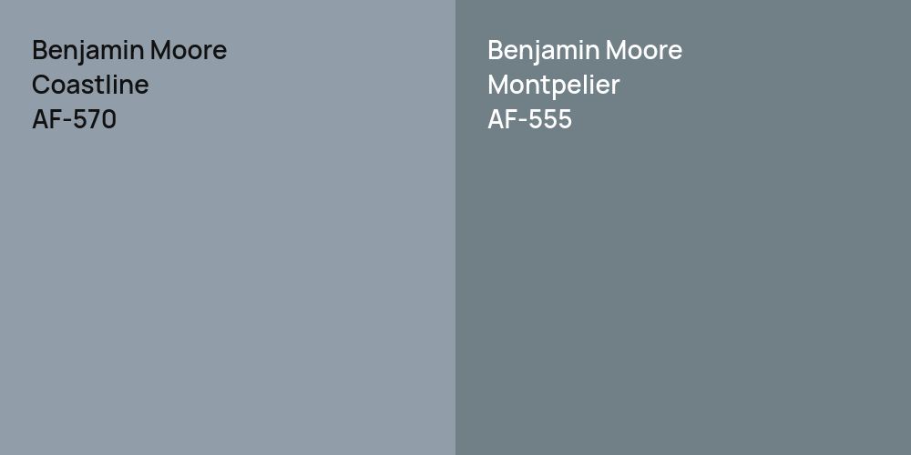 Benjamin Moore Coastline vs. Benjamin Moore Montpelier