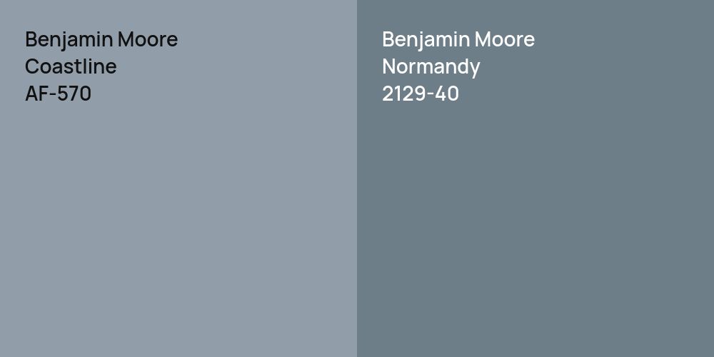 Benjamin Moore Coastline vs. Benjamin Moore Normandy