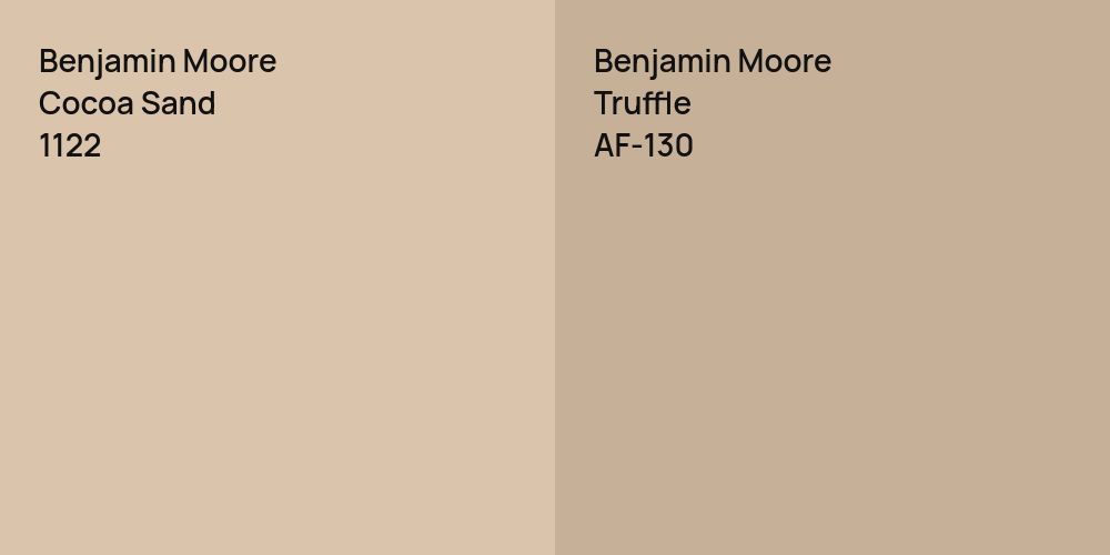 Benjamin Moore Cocoa Sand vs. Benjamin Moore Truffle