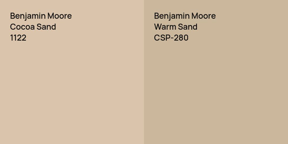 Benjamin Moore Cocoa Sand vs. Benjamin Moore Warm Sand