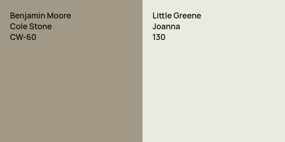 Benjamin Moore Cole Stone vs. Little Greene Joanna