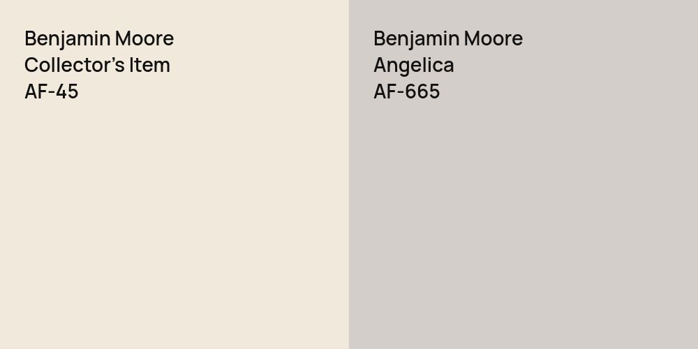 Benjamin Moore Collector's Item vs. Benjamin Moore Angelica