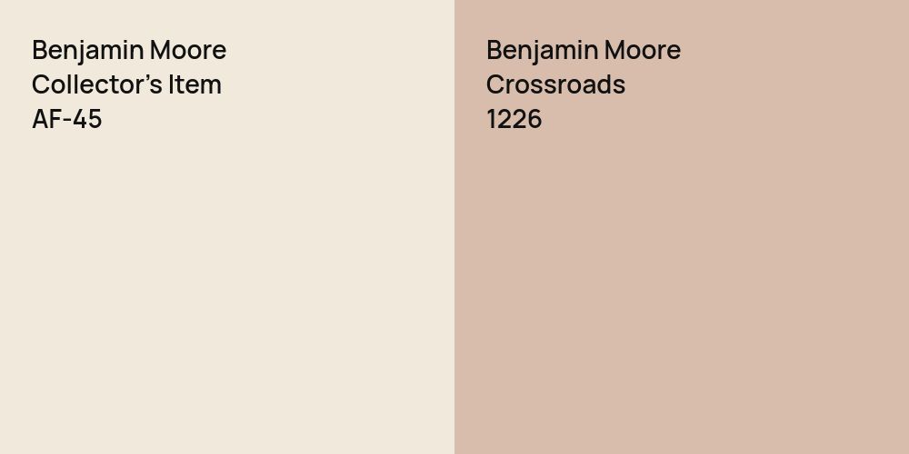 Benjamin Moore Collector's Item vs. Benjamin Moore Crossroads