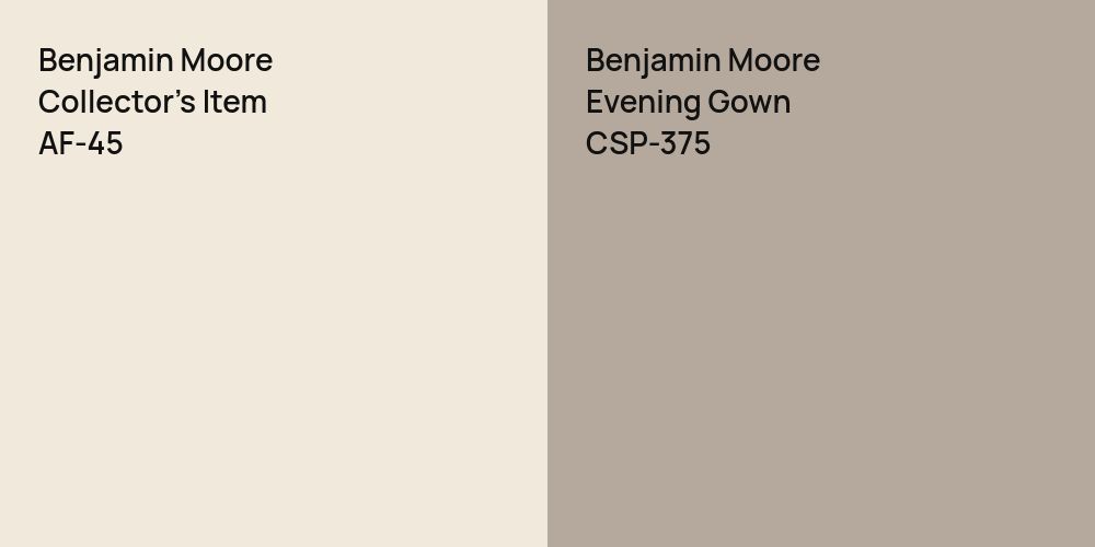 Benjamin Moore Collector's Item vs. Benjamin Moore Evening Gown