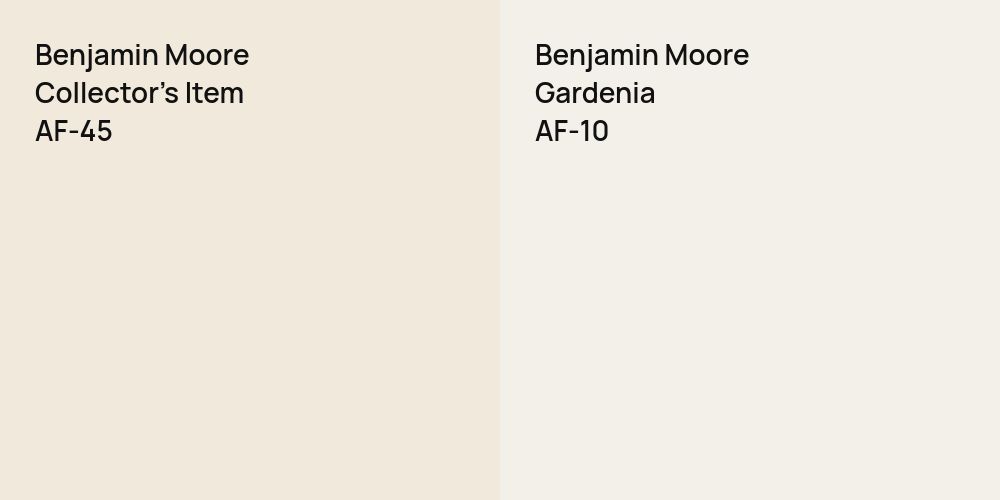 Benjamin Moore Collector's Item vs. Benjamin Moore Gardenia