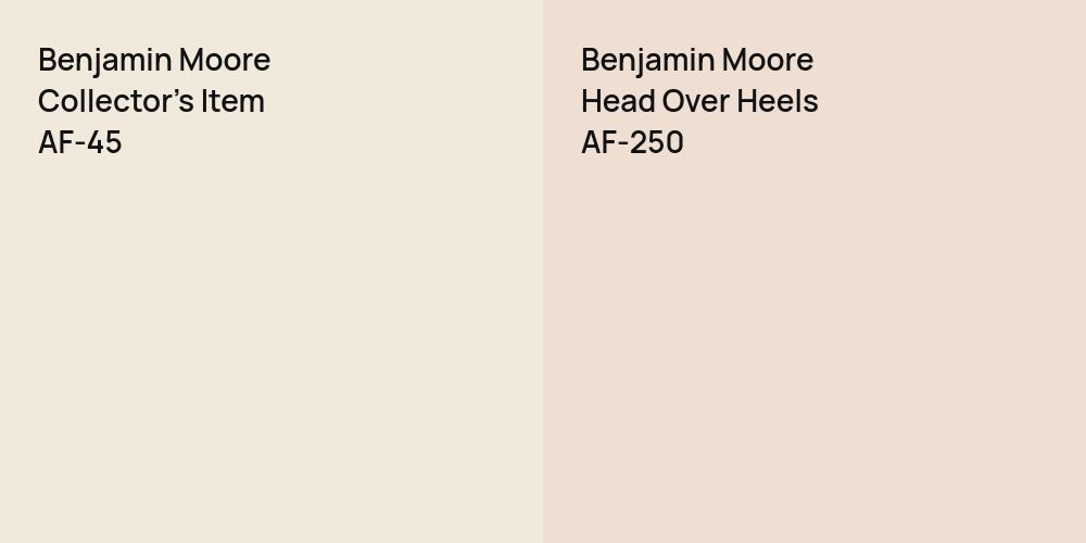 Benjamin Moore Collector's Item vs. Benjamin Moore Head Over Heels