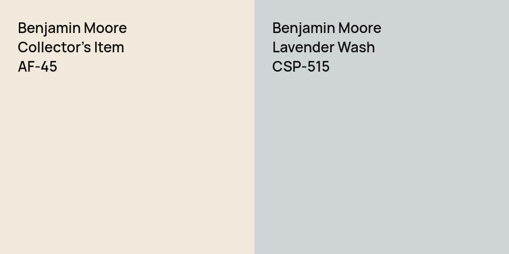 Benjamin Moore Collector's Item vs. Benjamin Moore Lavender Wash