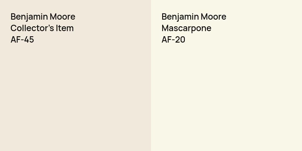 Benjamin Moore Collector's Item vs. Benjamin Moore Mascarpone