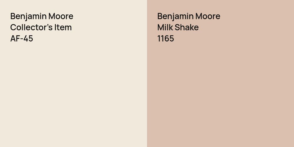 Benjamin Moore Collector's Item vs. Benjamin Moore Milk Shake