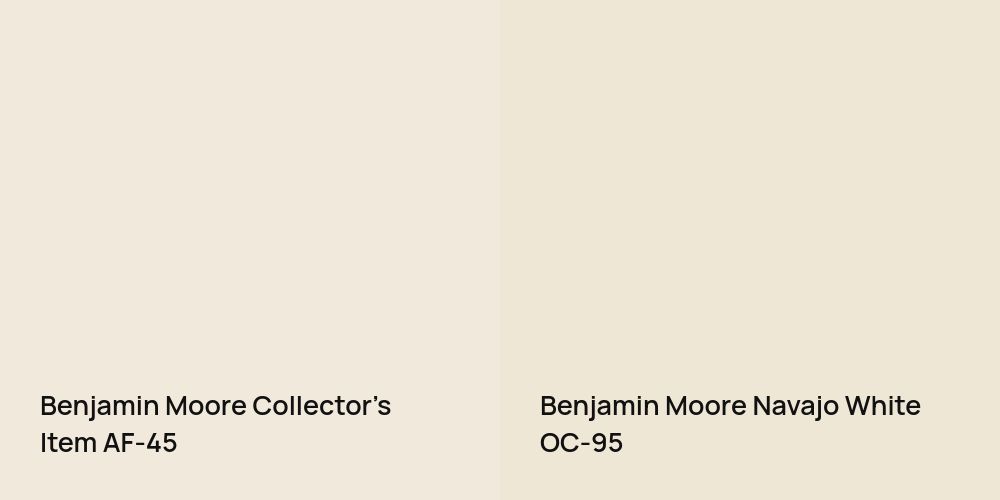 Benjamin Moore Collector's Item vs. Benjamin Moore Navajo White