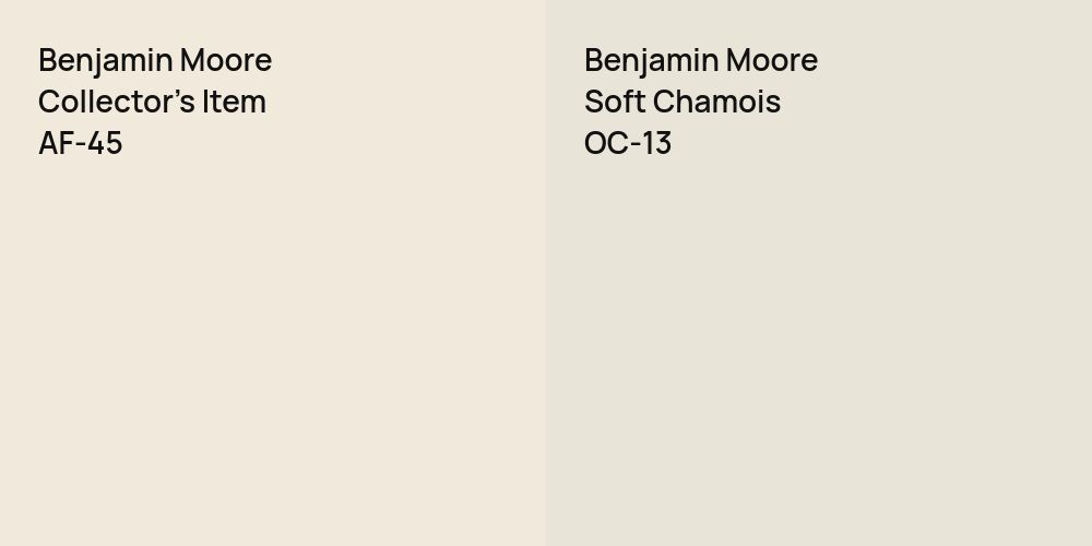 Benjamin Moore Collector's Item vs. Benjamin Moore Soft Chamois