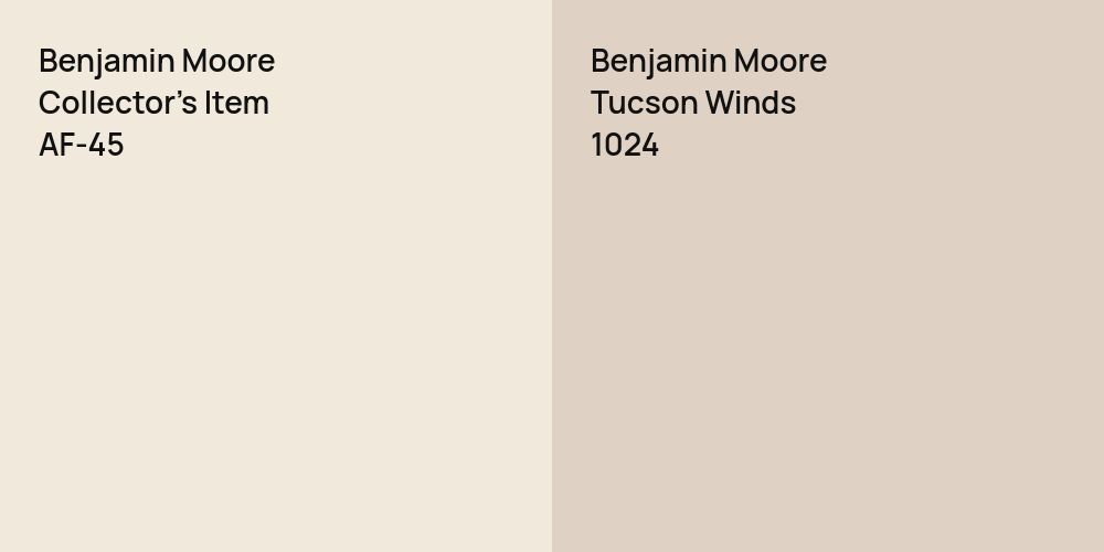 Benjamin Moore Collector's Item vs. Benjamin Moore Tucson Winds