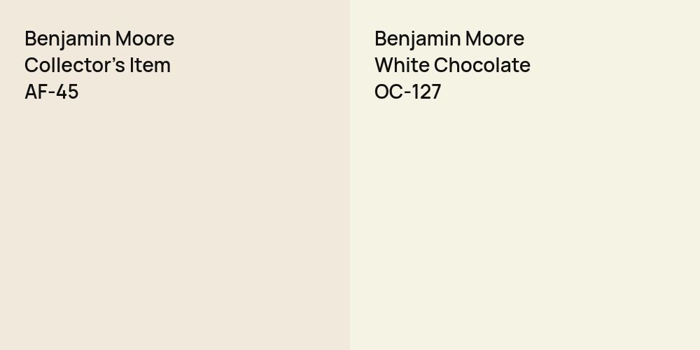 Benjamin Moore Collector's Item vs. Benjamin Moore White Chocolate