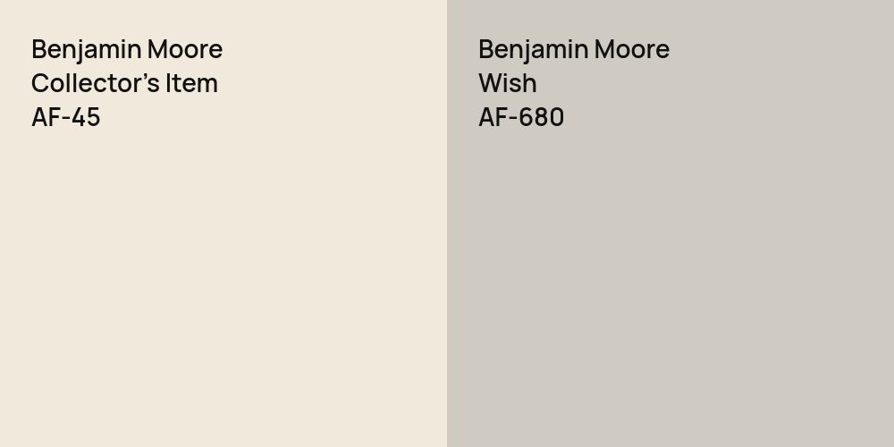 Benjamin Moore Collector's Item vs. Benjamin Moore Wish