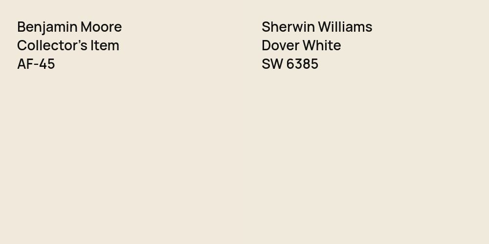 Benjamin Moore Collector's Item vs. Sherwin Williams Dover White