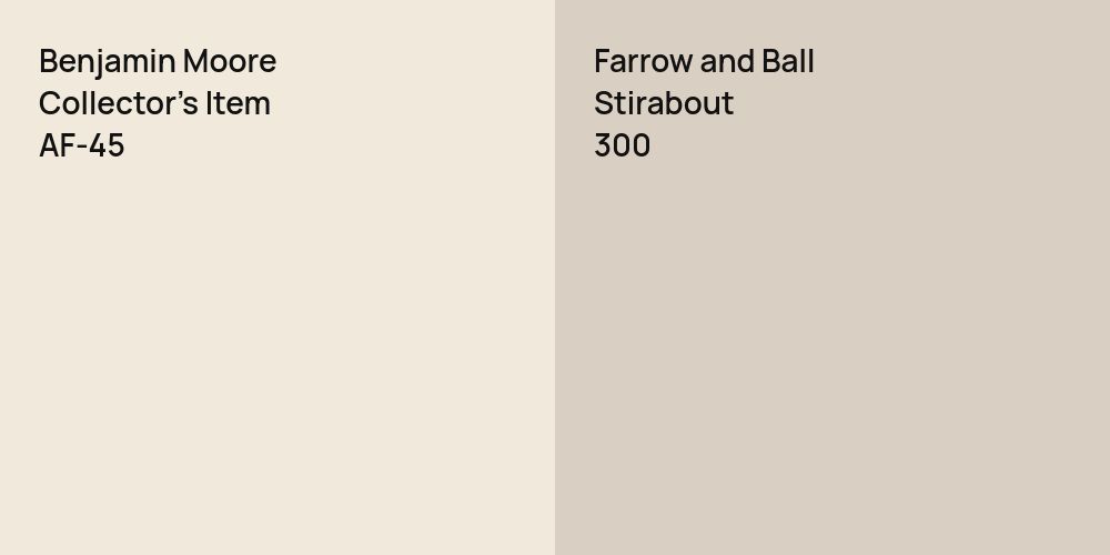 Benjamin Moore Collector's Item vs. Farrow and Ball Stirabout