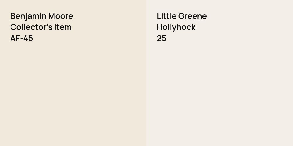 Benjamin Moore Collector's Item vs. Little Greene Hollyhock