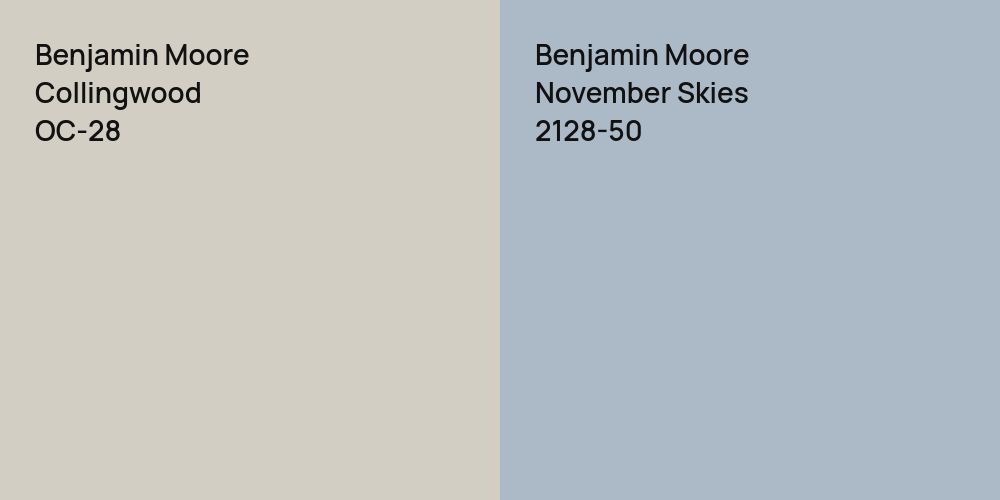 Benjamin Moore Collingwood vs. Benjamin Moore November Skies