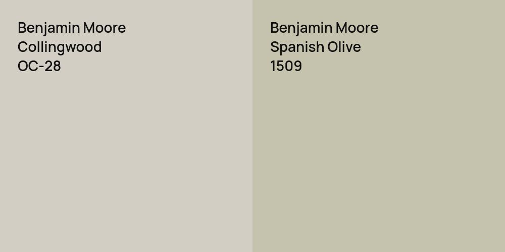 Benjamin Moore Collingwood vs. Benjamin Moore Spanish Olive