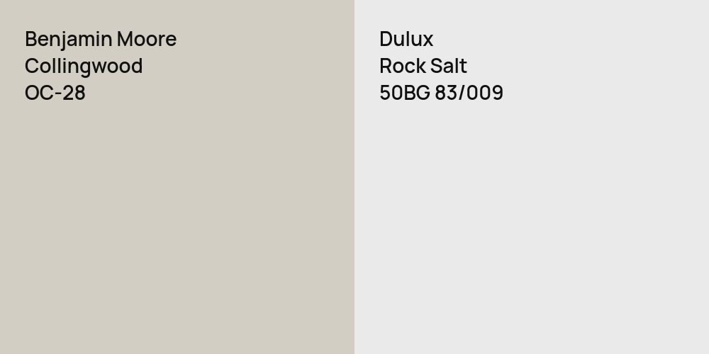 Benjamin Moore Collingwood vs. Dulux Rock Salt