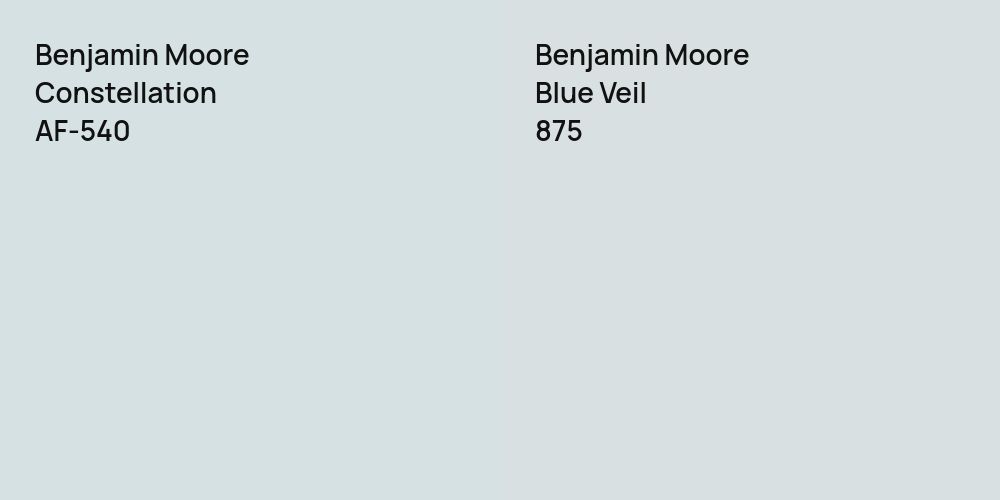 Benjamin Moore Constellation vs. Benjamin Moore Blue Veil