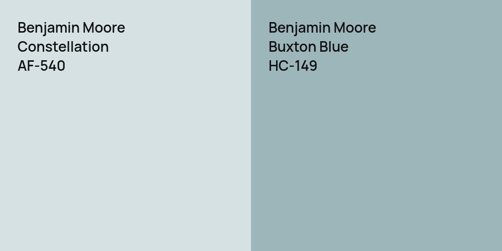 Benjamin Moore Constellation vs. Benjamin Moore Buxton Blue