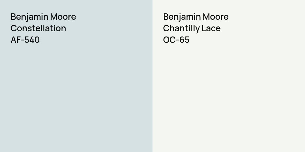 Benjamin Moore Constellation vs. Benjamin Moore Chantilly Lace