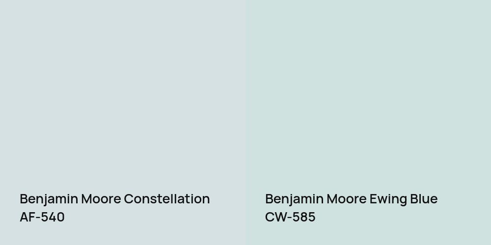 Benjamin Moore Constellation vs. Benjamin Moore Ewing Blue