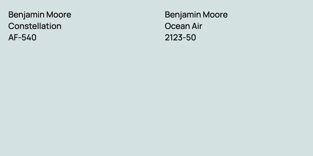 Benjamin Moore Constellation vs. Benjamin Moore Ocean Air