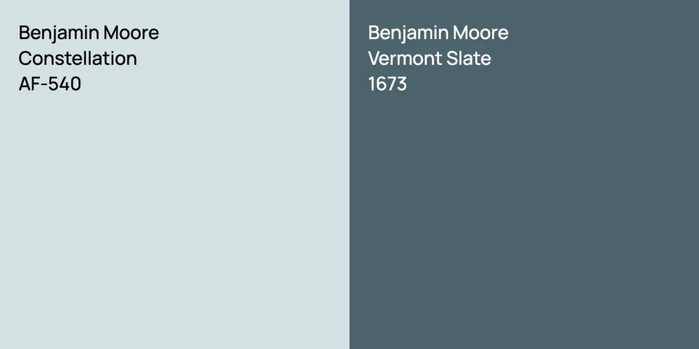 Benjamin Moore Constellation vs. Benjamin Moore Vermont Slate