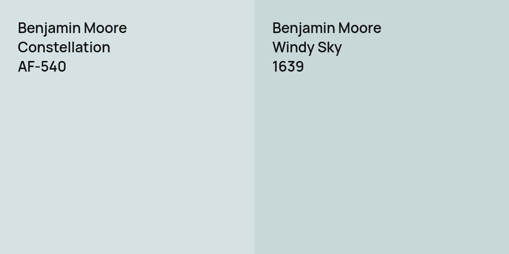 Benjamin Moore Constellation vs. Benjamin Moore Windy Sky