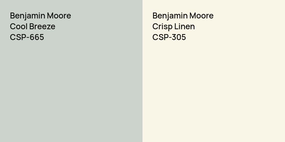 Benjamin Moore Cool Breeze vs. Benjamin Moore Crisp Linen