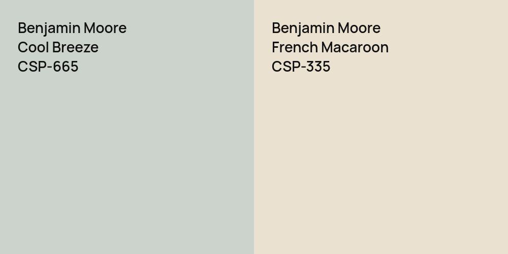 Benjamin Moore Cool Breeze vs. Benjamin Moore French Macaroon