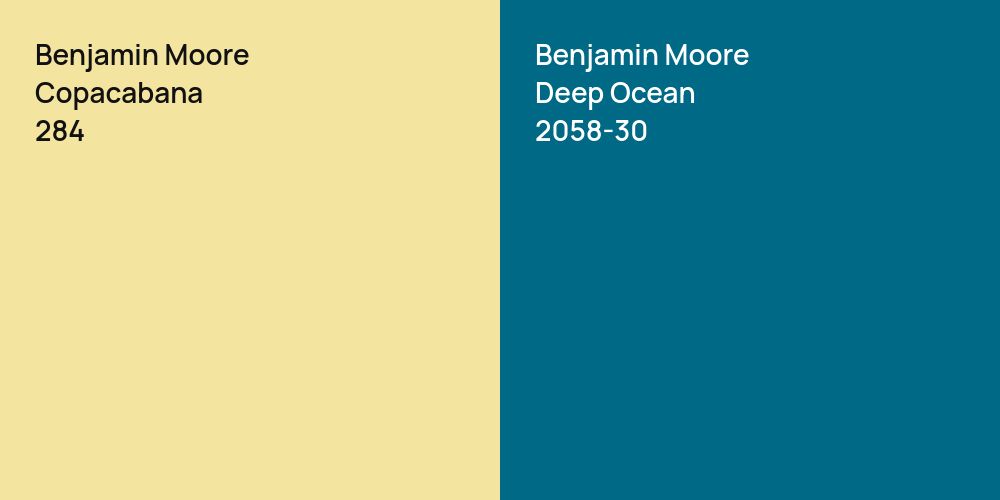 Benjamin Moore Copacabana vs. Benjamin Moore Deep Ocean