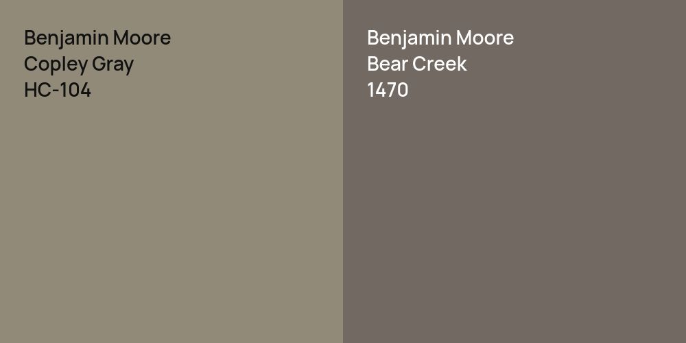 Benjamin Moore Copley Gray vs. Benjamin Moore Bear Creek