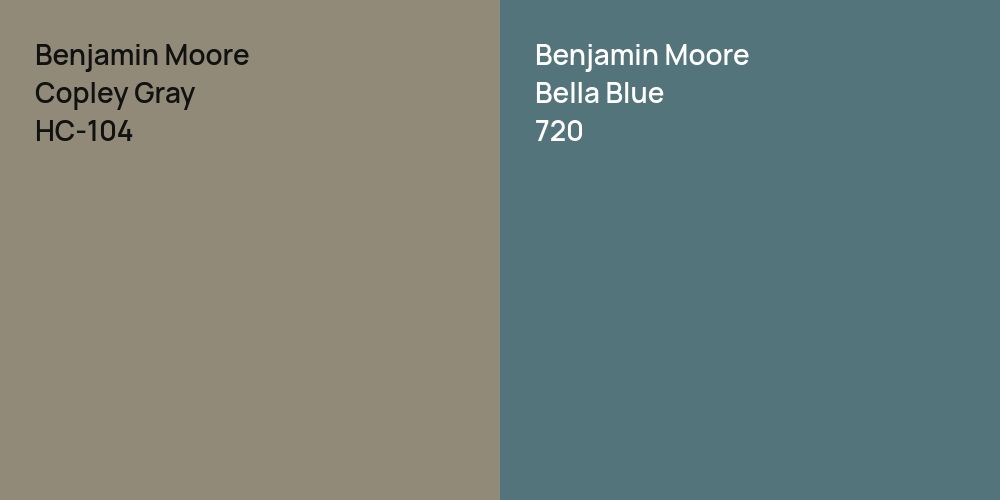 Benjamin Moore Copley Gray vs. Benjamin Moore Bella Blue