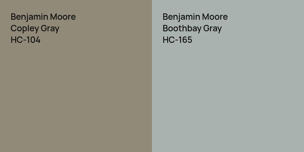 Benjamin Moore Copley Gray vs. Benjamin Moore Boothbay Gray