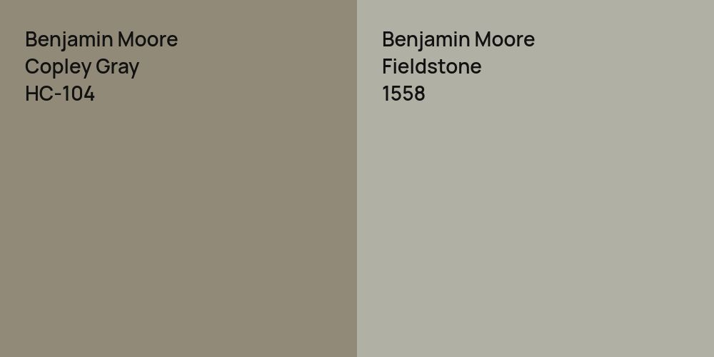 Benjamin Moore Copley Gray vs. Benjamin Moore Fieldstone