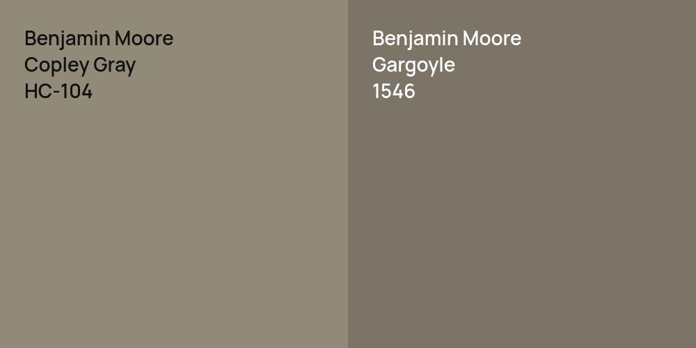 Benjamin Moore Copley Gray vs. Benjamin Moore Gargoyle