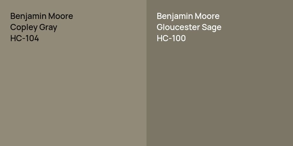 Benjamin Moore Copley Gray vs. Benjamin Moore Gloucester Sage