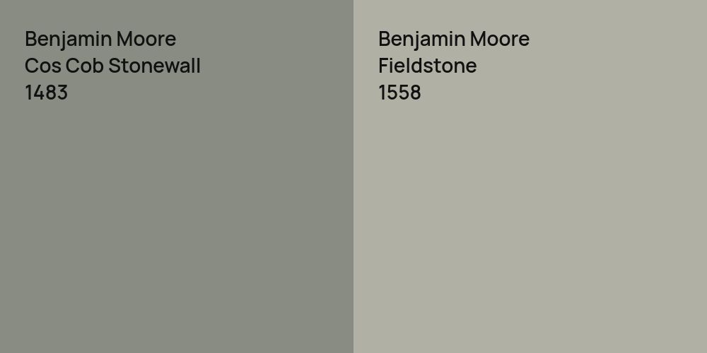 Benjamin Moore Cos Cob Stonewall vs. Benjamin Moore Fieldstone