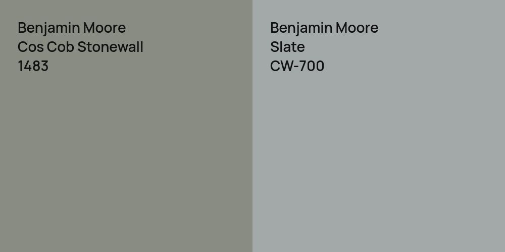 Benjamin Moore Cos Cob Stonewall vs. Benjamin Moore Slate