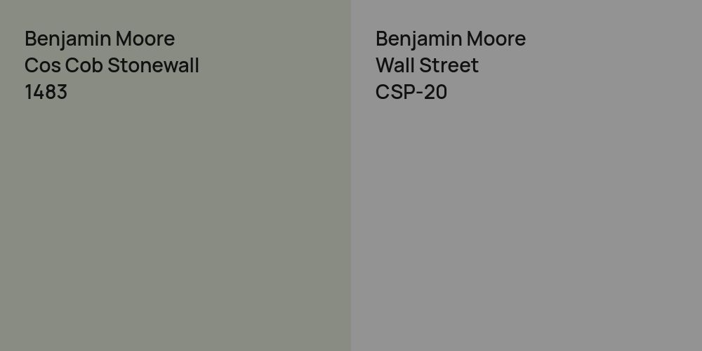 Benjamin Moore Cos Cob Stonewall vs. Benjamin Moore Wall Street