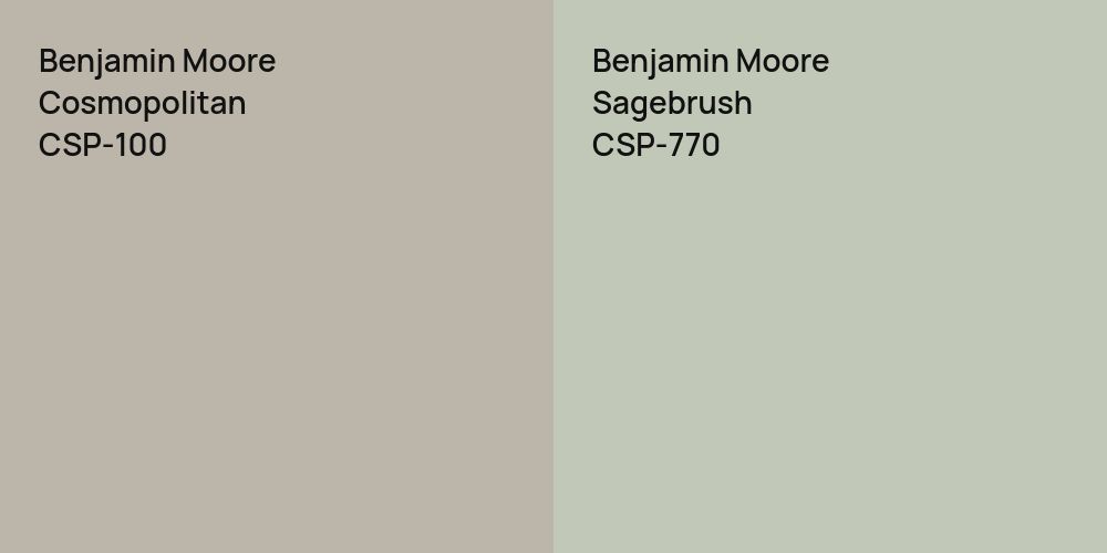 Benjamin Moore Cosmopolitan vs. Benjamin Moore Sagebrush