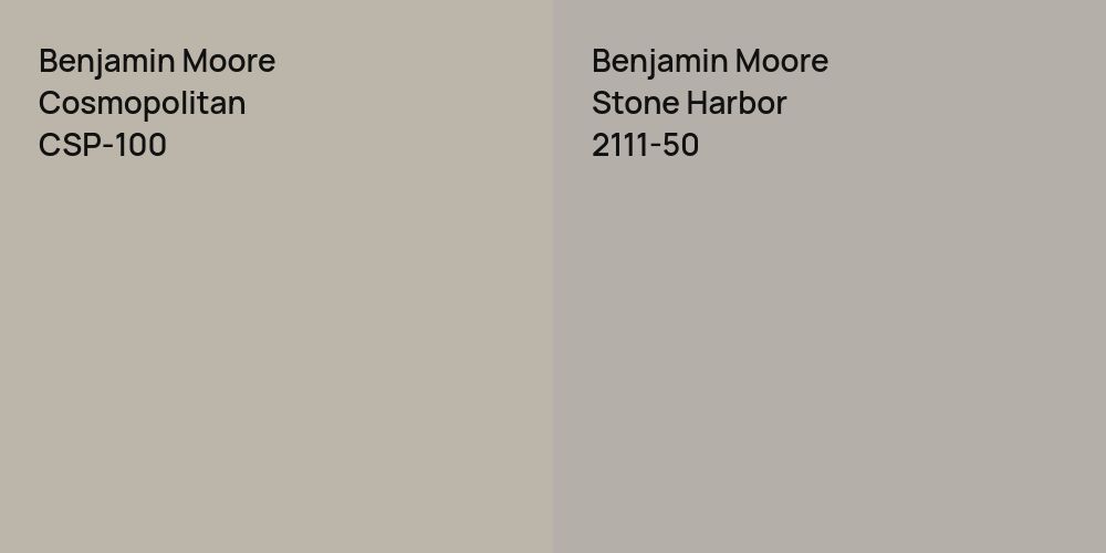 Benjamin Moore Cosmopolitan vs. Benjamin Moore Stone Harbor