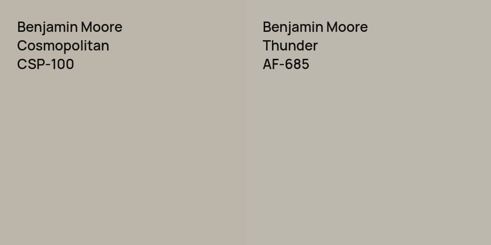 Benjamin Moore Cosmopolitan vs. Benjamin Moore Thunder