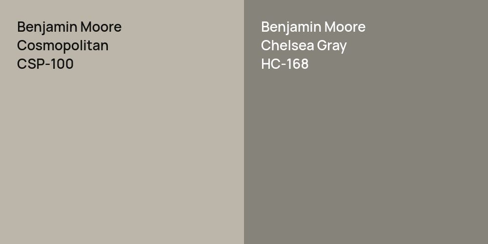 Benjamin Moore Cosmopolitan vs. Benjamin Moore Chelsea Gray