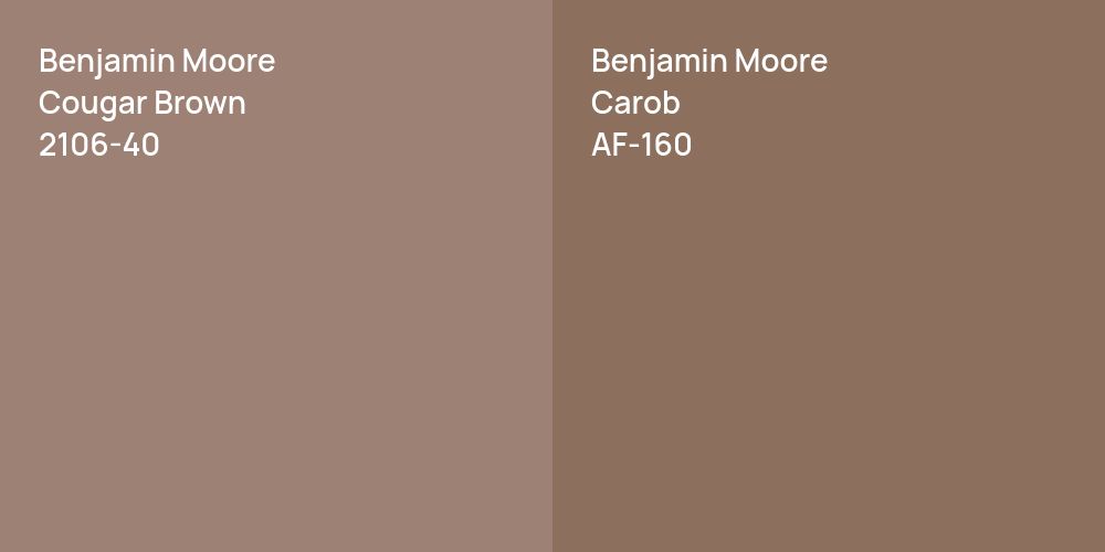 Benjamin Moore Cougar Brown vs. Benjamin Moore Carob