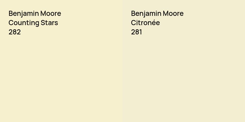 Benjamin Moore Counting Stars vs. Benjamin Moore Citronée