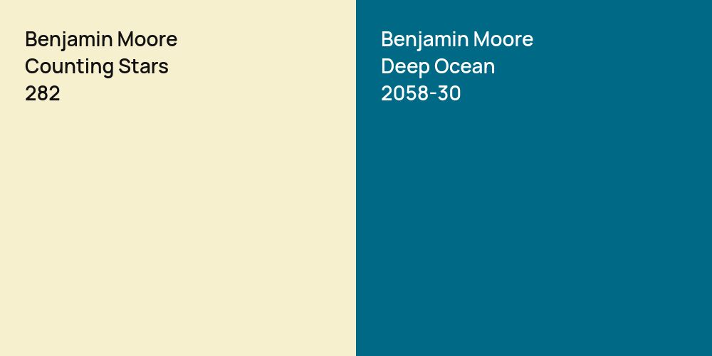 Benjamin Moore Counting Stars vs. Benjamin Moore Deep Ocean